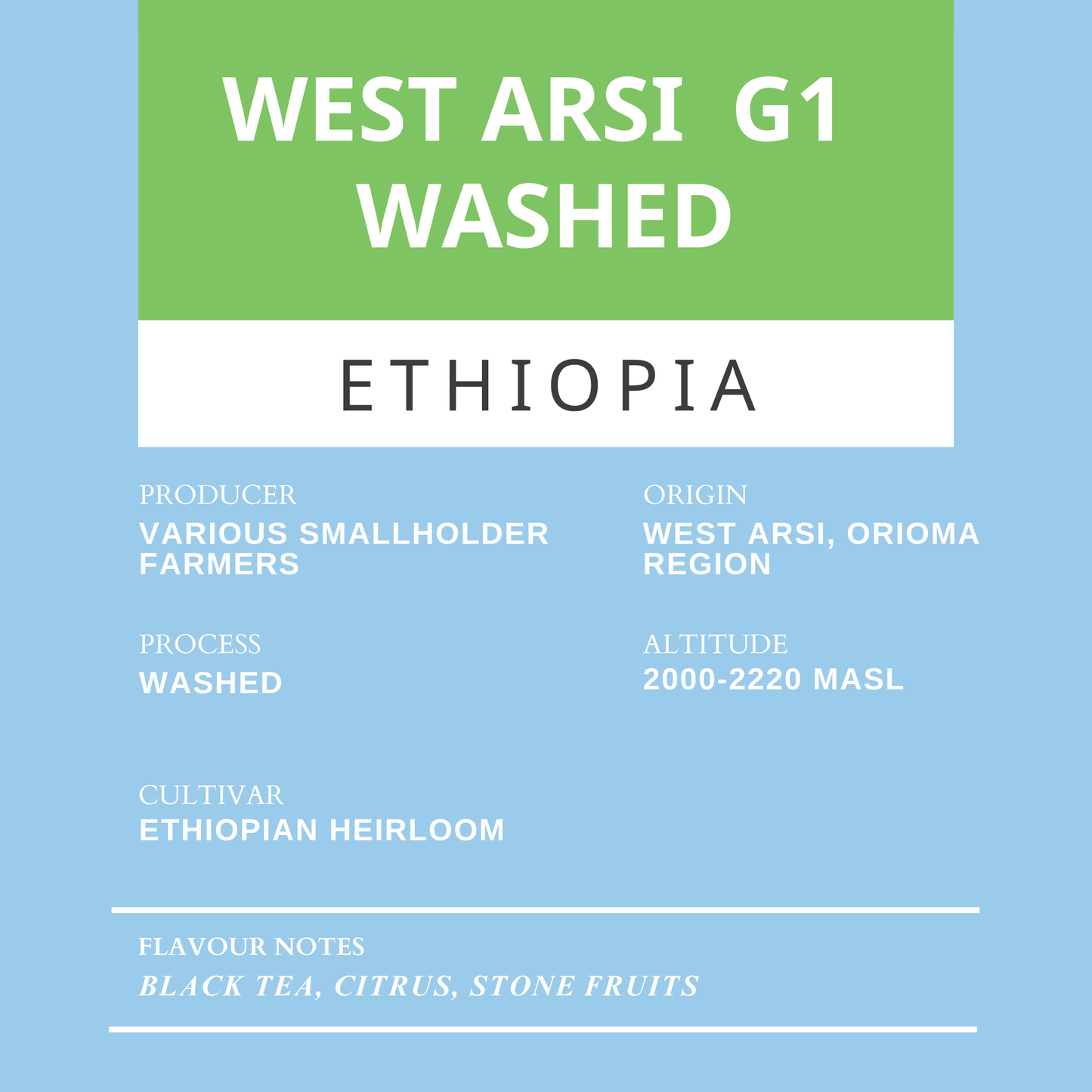 West Arsi G1 Washed